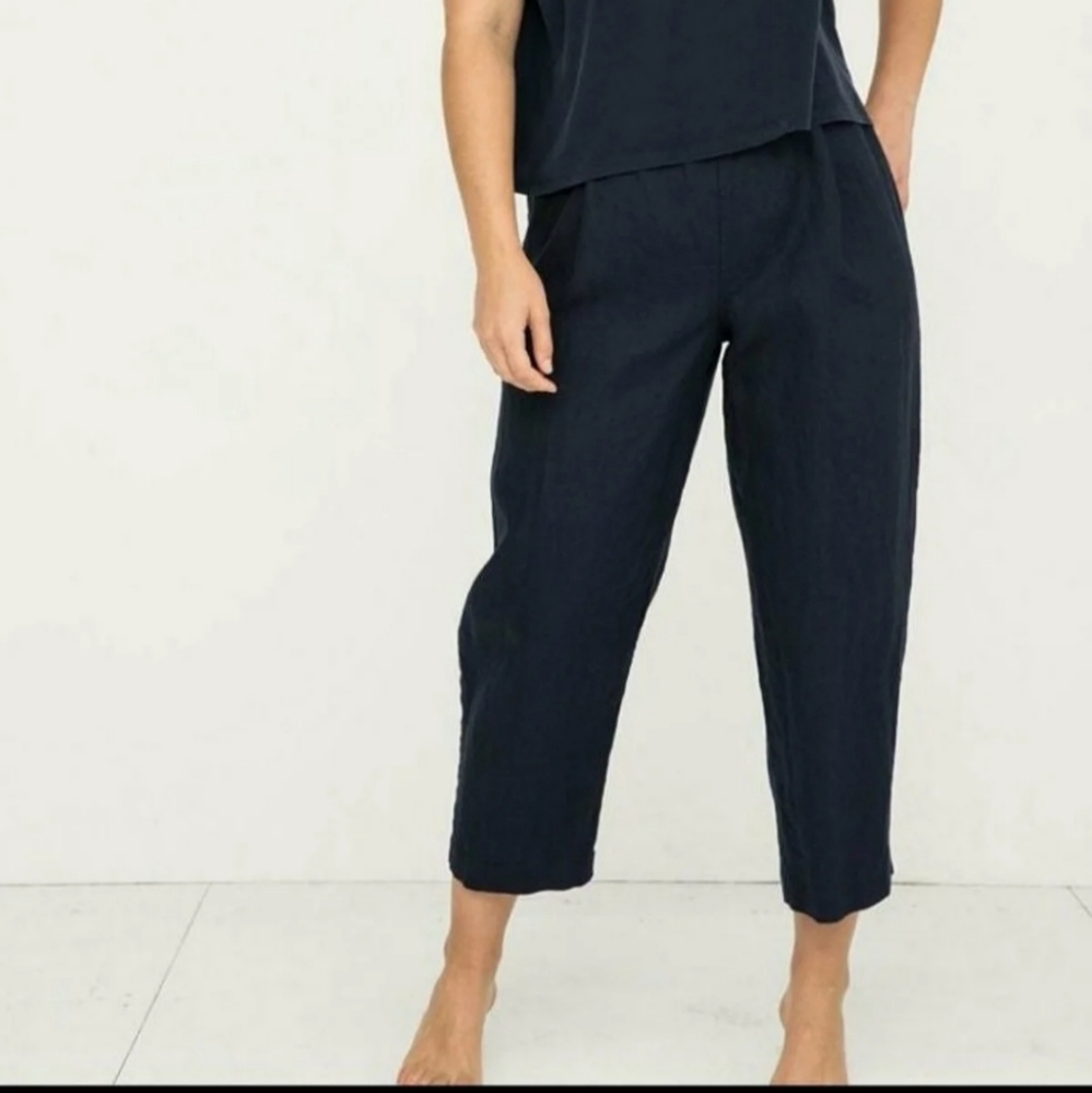 Elizabeth Suzann Andy trousers cotton canvas navy XXS short